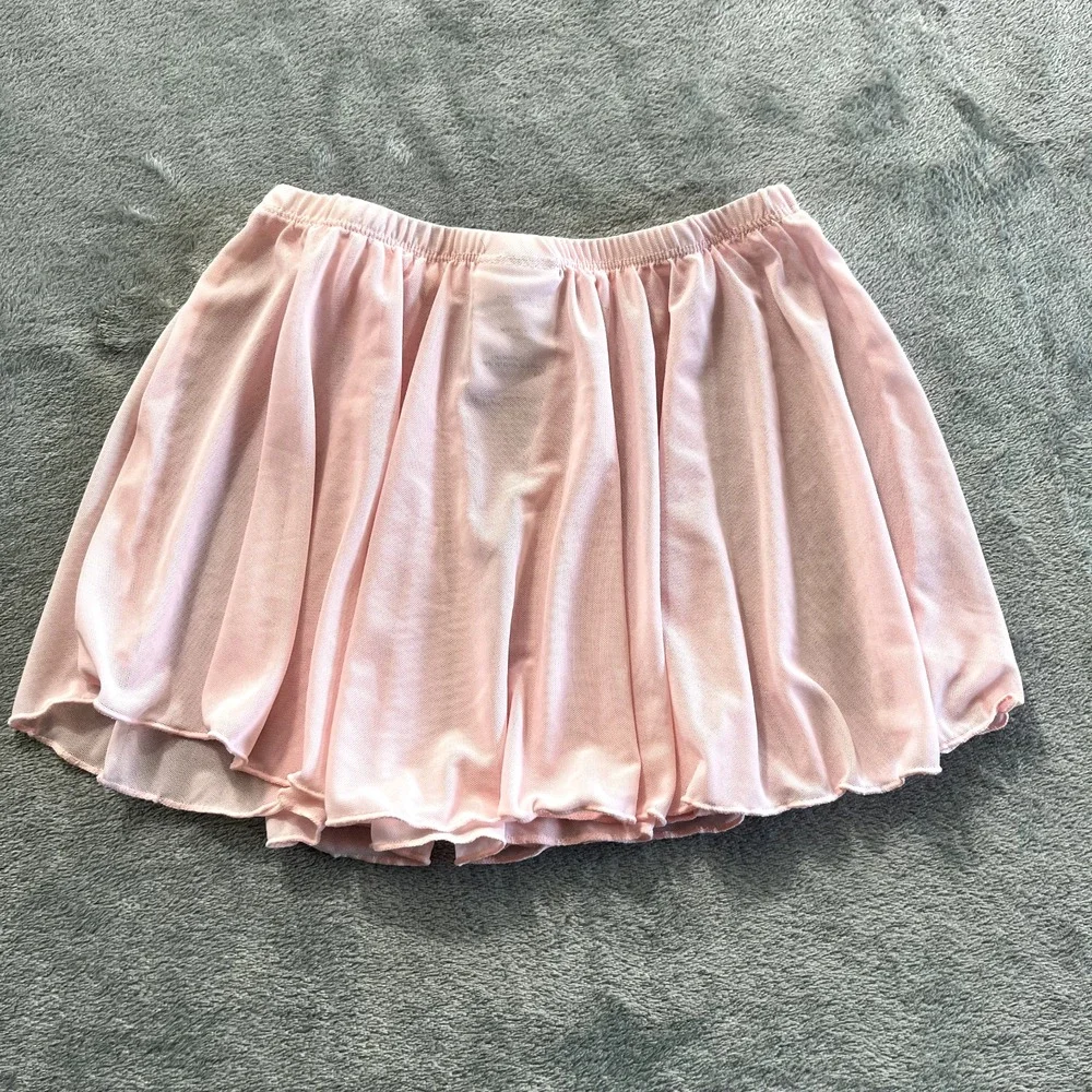 Theatricals Girls Pink Ballet Skirt Bow Dance Class Size M RN 160019
